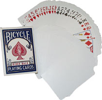 Blank Back Bicycle Cards x 5