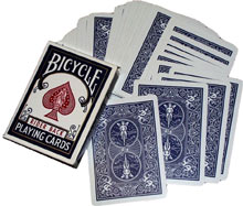 Double Back Bicycle Bridge Card Blue - Blue